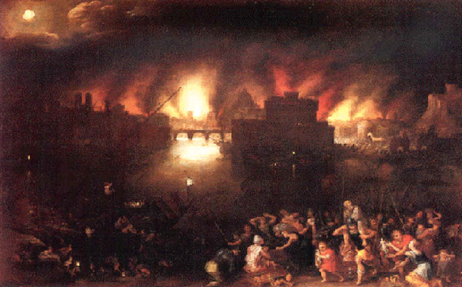 City Of Troy Burning